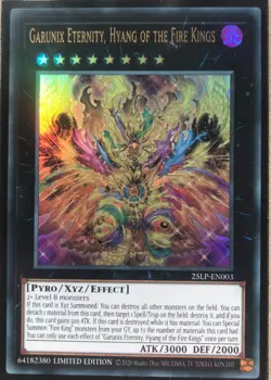 Yu-Gi-Oh! TCG Garunix Eternity, Hyang of the Fire Kings 25LP-EN003 Ultra Rare NM - Image 1