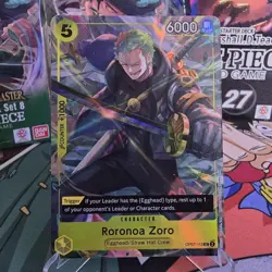 Roronoa Zoro Op07-113 Alt Art Foil One Piece Tcg ENG Illustration Box Promo - Image 2