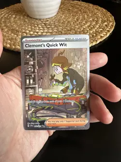 Clemonts Quick Wit 243/191 Special Illustration Rare Surging Sparks Pokemon Card - Image 2