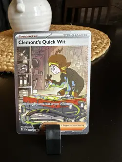Clemonts Quick Wit 243/191 Special Illustration Rare Surging Sparks Pokemon Card - Image 3