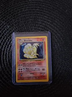 Pokemon Base Set Holo Rare TCG Card Ninetales 12/102, 1999 - Image 1