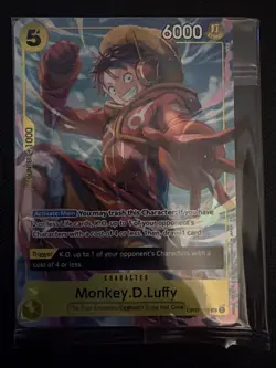 12 One Piece - Monkey D. Luffy - Alt Art Promo Card - SR - OP07-109 - NM Sealed - Image 2