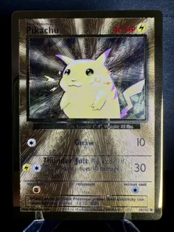 Pokemon 2021 Celebrations Pikachu Gold Metal Promo Card #58/102 - Image 1