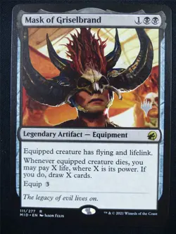 Mask of Griselbrand Promo stamped - MID - Mtg Card #344 - Image 1
