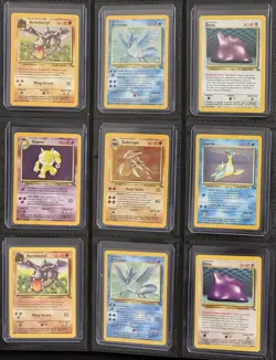 🔥 1999 POKEMON CARD ENGLISH FOSSIL UNL. 90% COMPLETE MASTERSET 56/62 EX-NM 🔥 - Image 2