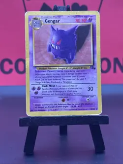 Gengar 20/62 Rare Fossil Non Holo Vintage Pokemon Card HP - Image 2