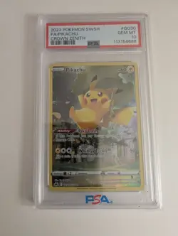 Pokemon Pikachu TCG Crown Zenith Galarian Gallery Card GG30/GG70 PSA 10 - Image 1