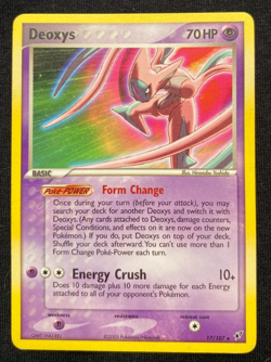 Pokemon TCG Deoxys EX 17/107 Non-Holo Rare Card LP - Image 1