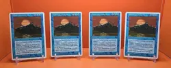 🔵🔵🔵 (4) 1995 Magic The Gathering ISLAND FISH JASCONIUS 4TH EDITION PLAYED 🔵 - Image 1