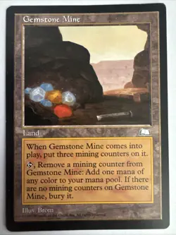 MTG Gemstone Mine Weatherlight Land Uncommon Magic The Gathering NM - Image 1