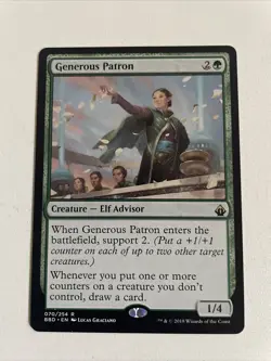 MTG Generous Patron Battlebond 070/254 Regular Rare - Image 1