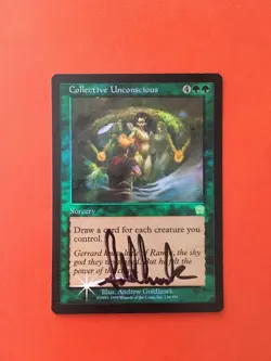 MTG - 1x Collective Unconscious - Mercadian Masques - FOIL - signed by Goldhawk - Image 1