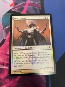 MTG - LOST LEONIN - COMMON - FOIL - NEW PHYREXIA - LP - Image 1