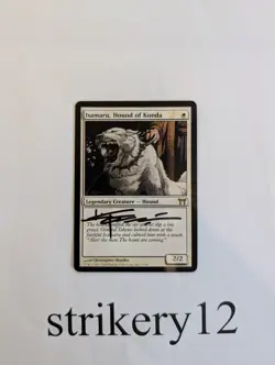 1x Isamaru, Hound of Konda - CHK - Signed by Christopher Moeller - MTG - Image 1