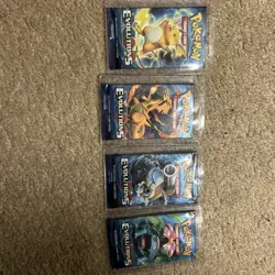 Pokemon TCG XY Evolutions Booster Packs 4-Pack Full Art Set - Image 1