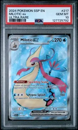 MILOTIC EX Ultra Rare 217 PSA 10 • 2024 Pokemon Ssp En-Surging Sparks NEW CERT - Image 1