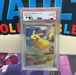 2025 POKEMON SIMPLIFIED CHINESE 151 C-COLL 151 ART RARE #170 PIKACHU PSA 10 - Image 1