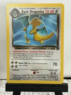 Dark Dragonite 22/82 Non Holo Team Rocket 2000 Pokemon TCG - Image 1