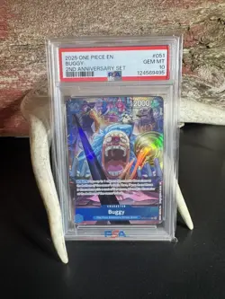 2025 ONE PIECE OP09-051 BUGGY 2ND ANNIVERSARY FOIL PSA 10 - Image 1