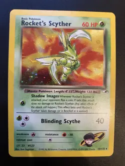 Pokemon TCG Cards Rocket's Scyther 13/132 Gym Heroes Holo Rare. NM - Image 1