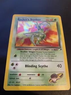 Pokemon TCG Cards Rocket's Scyther 13/132 Gym Heroes Holo Rare. NM - Image 3