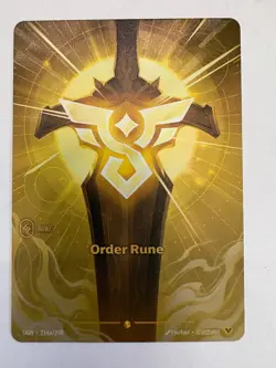 RIFTBOUND ORIGINS ORDER RUNE ALT ART CARD #214a/298 - Image 1