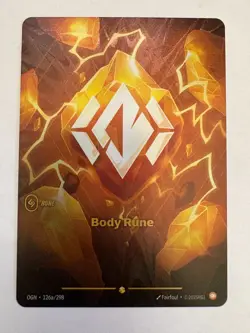 RIFTBOUND ORIGINS BODY RUNE ALT ART CARD #126a/298 - Image 1