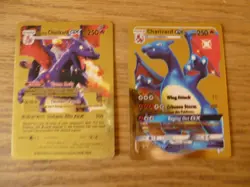 Pokemon Charizard GX Gold Foil Fan Cards Stage 2 - Image 1
