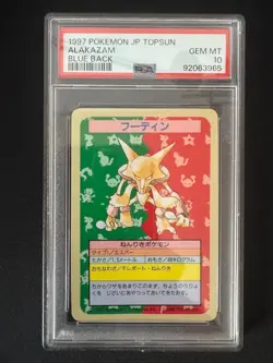 PSA 10 Pokemon Card Alakazam Blue Back ERROR Japanese Topsun 1997 Very Rare - Image 1