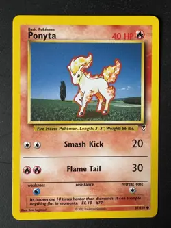 Ponyta Pokemon Common Card Legendary Collection 2002 87/110 - Image 1