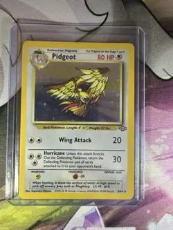 Pidgeot 8/64 Holo Rare Jungle Set Unlimited Edition Pokemon Card 1999 WOTC - Image 1