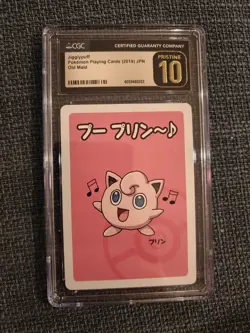 ✨✨✨ CGC 10 Pristine Jigglypuff Old Maid 2019 Japanese Card - Image 1