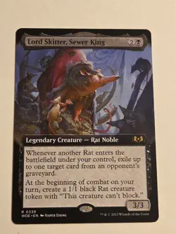 Lord Skitter, Sewer King (Extended Art) X1 WOE MTG King Wilds of Eldraine - Image 1