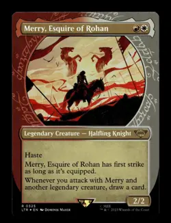 Merry, Esquire of Rohan (Showcase) 325 Foil R Lord of the rings NM pack fresh - Image 1