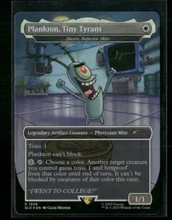 Spongebob Squareppants x Secret Lair Drop Series #1926 Plankton - Rainbow Foil - Image 1