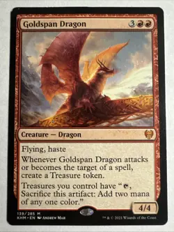 Goldspan Dragon - MTG Kaldheim (KHM) - Image 1