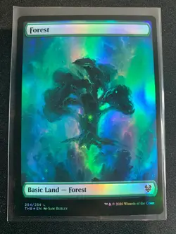 MTG Forest Full Art Foil NM/M Theros Beyond Death - Image 1