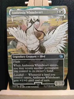 Ambrosia Whiteheart (Borderless) - Final Fantasy - NM (see pics) MTG - Image 1