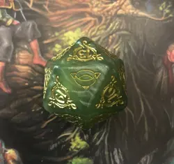MTG Life Counter LORD OF THE RINGS Green Spindown Dice (Die) D20 LOTR Free Ship - Image 1