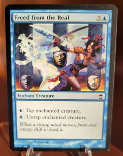 Freed from the Real x1 MTG Saviors of Kamigawa Magic Light Play LP English - Image 1
