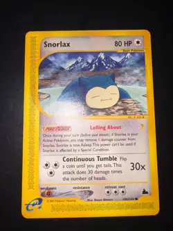 Snorlax 100/144 Skyridge Non-Holo Vintage Pokemon Card 2003 E Series Nm - Image 2