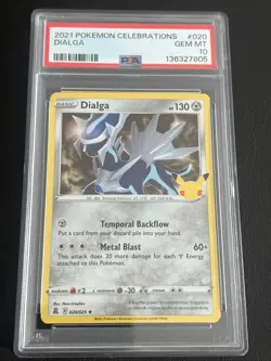 2021 DIALGA #020 POKEMON CELEBRATIOS PSA 10 GEM MINT - Image 1