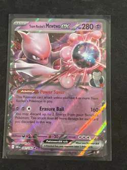 Team Rocket's Mewtwo ex 081/182 Double Rare - Pokemon Destined Rivals NM - Image 1