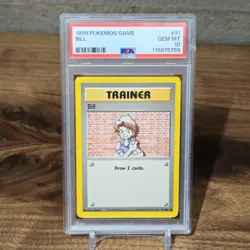1999 POKEMON GAME 91 BILL TRAINER PSA 10 GEM MINT BASE SET UNLIMITED - Image 1