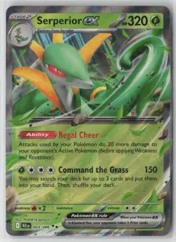 Pokemon Serperior ex Holo #003/086 SV: Black Bolt Near Mint or Better - Image 1
