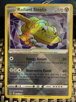 ( RADIANT STEELIX ) - Radiant Rare - 124/196 - NM - Pokemon TCG - Lost Origin - Image 1