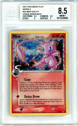 Pokemon Mew #3 Pop Series 5 Inverted Holo Back BGS 8.5 NM-MT+ - Image 1