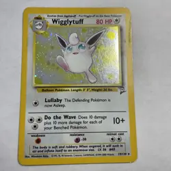 Pokemon TCG Wigglytuff 19/130 Base Set 2 Holo Unlimited Holo Rare - Image 1