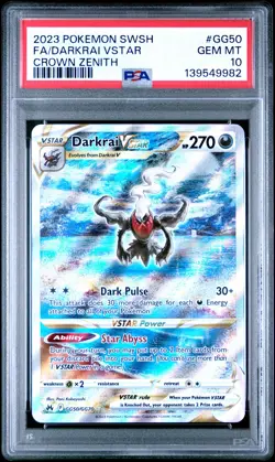 Darkrai Vstar GG50/GG70 Sword Shield Crown Zenith Pokemon PSA 10 *982 - Image 1