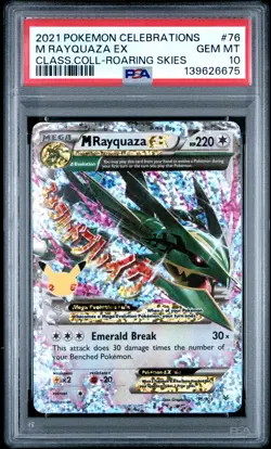M Rayquaza EX 76 Celebrations Classic Collection Pokemon PSA 10 *675 - Image 1